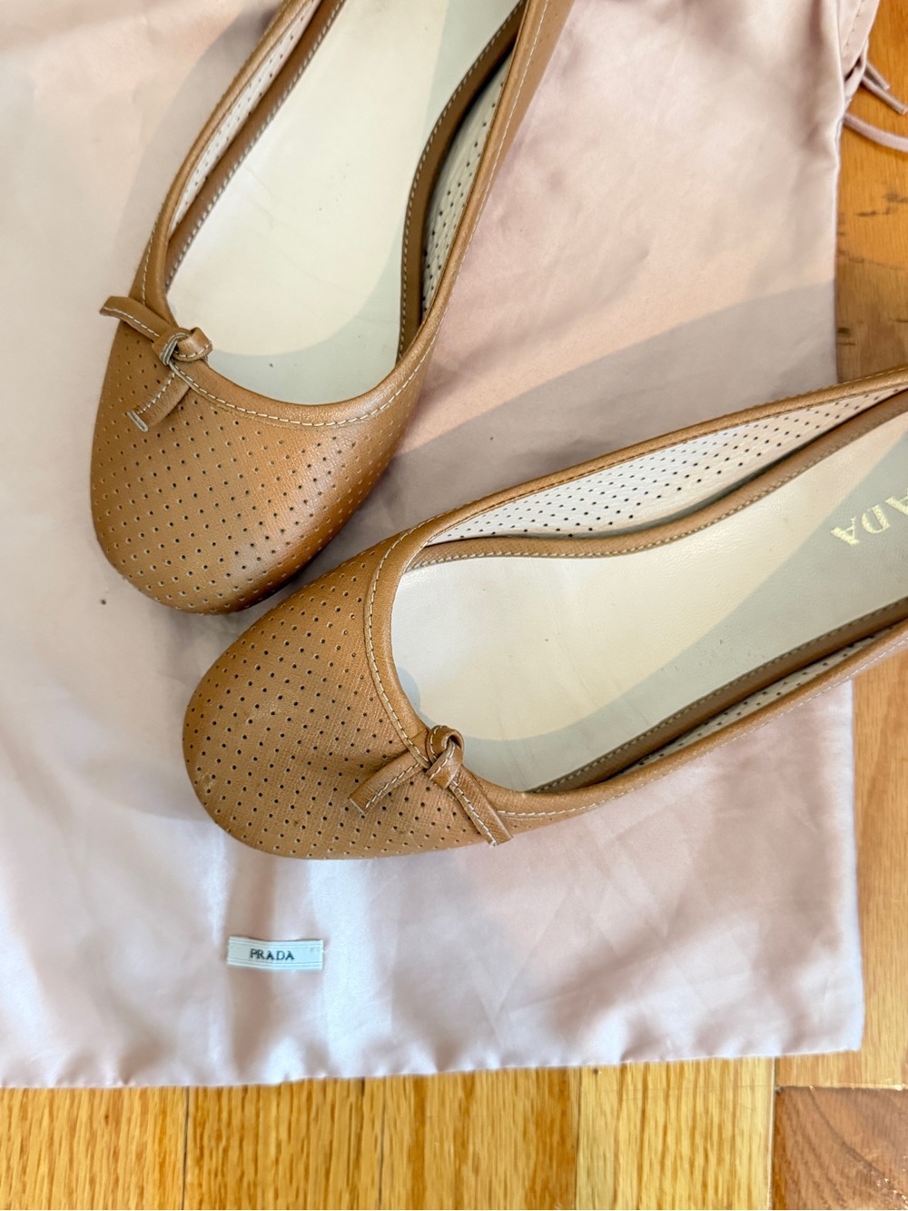 Prada Bow Ballet Flats